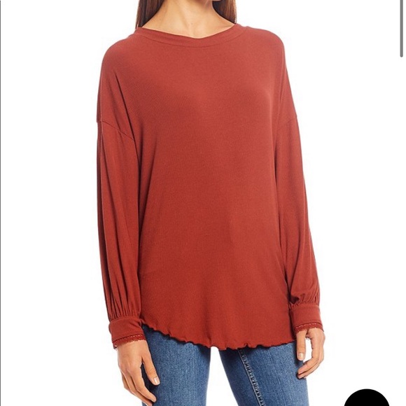 Free People Shimmy Shake V-Back Knit Top - Picture 1 of 8